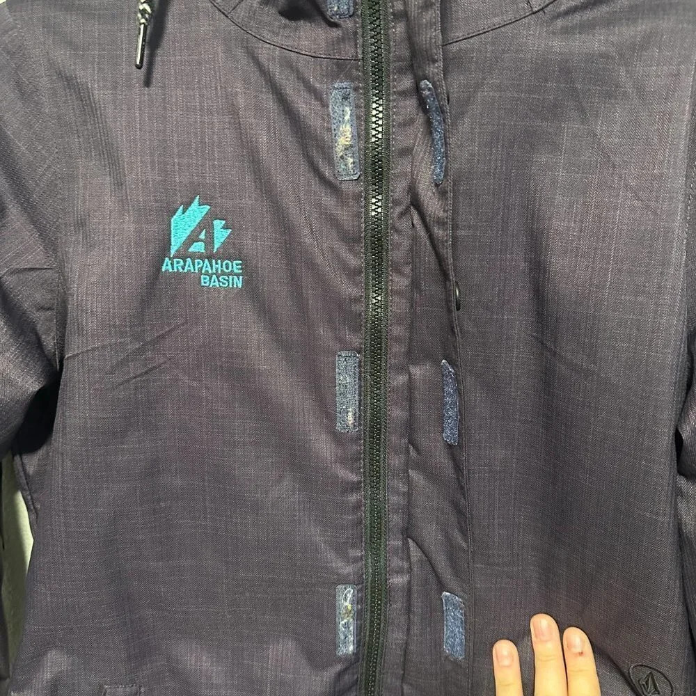 Volcom Button Front Insulated Snowboat Coat Deep … - image 4